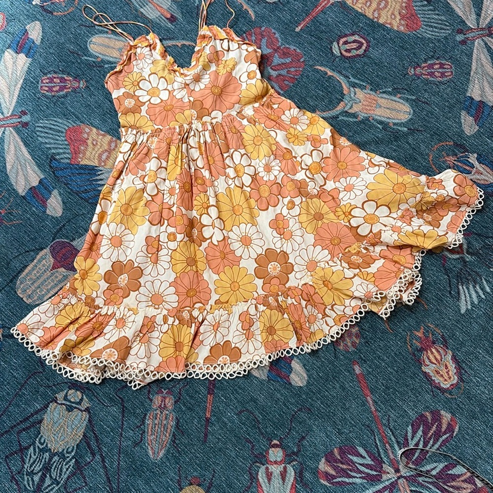 Stunning Z & L floral fit & flare boho mini dress M - Picture 4 of 10